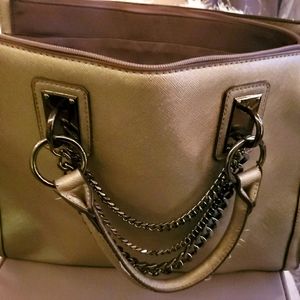 Gently used silver chain tote